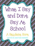 Classroom Management: Things I Say & Don't Say at School S