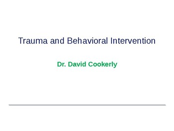 Preview of Classroom Management: Trauma and Effects on Behavior Powerpoint