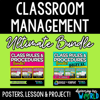 Preview of Classroom Management | ULTIMATE BUNDLE | Posters, Slides & Project