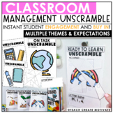 Fall Classroom Behavior Management | Unscramble® - Game - Plan