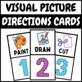 Classroom Management Visual Directions Card, Cue Cards - P