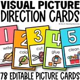 Classroom Management Visual Directions Cards | Visual Inst