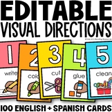 Classroom Management Visual Directions Cards for Visual Cu