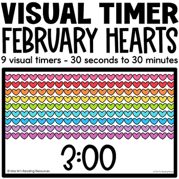 Preview of Classroom Management Visual Timers FEBRUARY | Time Management Digital Resource