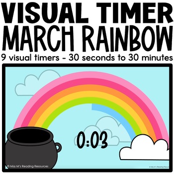 Preview of Classroom Management Visual Timers MARCH | Time Management Digital Resource