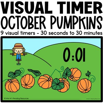 Preview of Classroom Management Visual Timers OCTOBER | Time Management Digital Resource