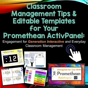 Preview of Editable Classroom Management for the Promethean ActivPanel and ActivInspire
