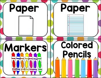 Classroom Material Labels by Locked into Literacy