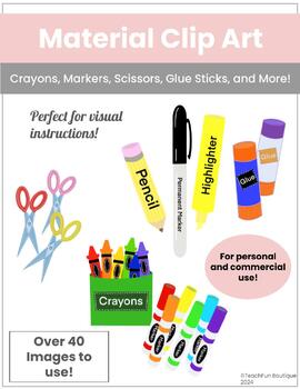 Preview of Classroom Materials Clip Art