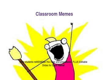 Preview of Classroom Memes with Editables