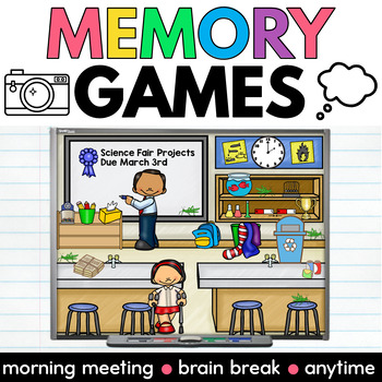 Preview of Classroom Memory Games | Morning Meeting Brain Breaks Activities 