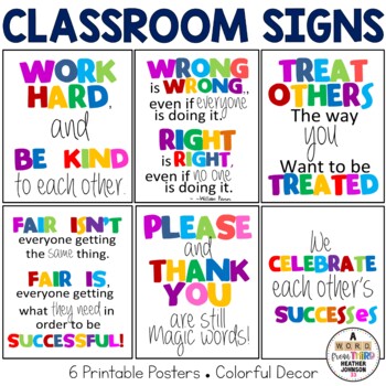 Preview of Classroom Signs
