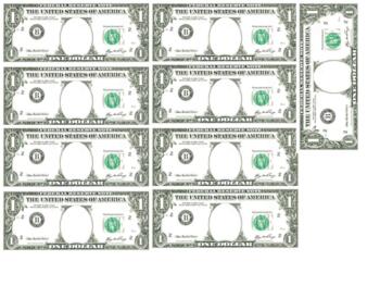 Preview of Classroom Money Reward System - Dollar Bill Clip Art