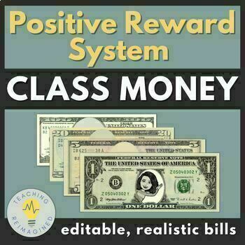 Preview of Classroom Money Templates | EDITABLE, Positive Reward System, Classroom Economy