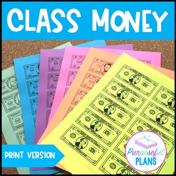 Preview of Class Money Currency - Class Cash - Classroom Economy Reward & Incentive System