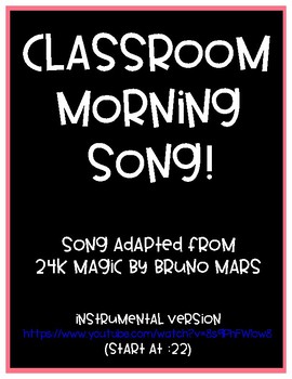Preview of Classroom Morning Song