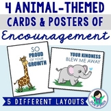 Classroom Motivational Cards & Posters - Animal-Themed