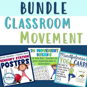 Preview of Classroom Movement BUNDLE | Movement Breaks | Sensory Diet | Yoga Cards