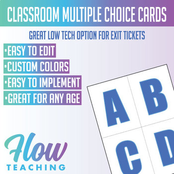 Preview of Classroom Multiple Choice Cards