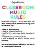 Classroom Music Rules