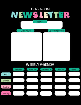 Preview of Classroom Newsletter