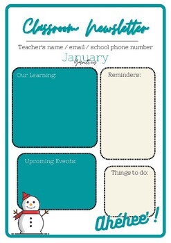 Preview of Classroom Newsletter