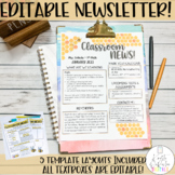 Classroom Newsletter Template- Bee Theme (Black and Yellow)