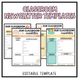 Classroom Newsletter Editable Templates | Weekly Newsletter