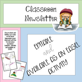Preview of Classroom Newsletter Template - Back to School/Year Round