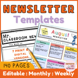 Classroom Newsletter Template Editable