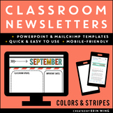 Digital Newsletters for the Classroom: Colors and Stripes