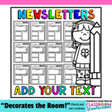 Classroom Newsletter Templates: Editable Newsletters