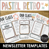 Classroom Newsletter Templates Editable - Pastel Retro