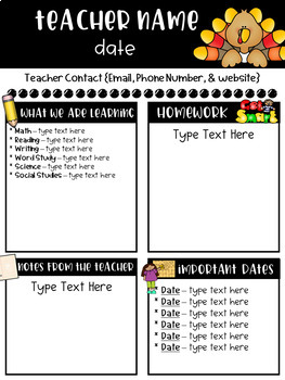 Classroom Newsletter Templates Free By Ginger Snaps Tpt