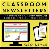 Classroom Newsletter Templates: Geometric Style
