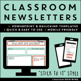 Digital Classroom Newsletter Templates: Stick To It! Growt