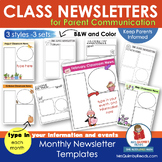 Classroom Newsletter Templates | for Every Month of the Year