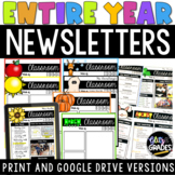 Classroom Newsletters Print and Digital Weekly Newsletter 