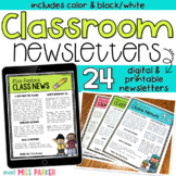 Classroom Newsletters for Back to School