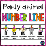 Classroom Number Line Wall Display 0 to 120 (Party Animal Decor)