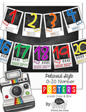 Classroom Number Poster Set 0-20 {Polaroid Style}