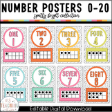 Classroom Number Posters with Ten Frames 0-20 | Bright Cla