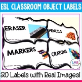 Classroom Labels with Pictures, 20 Classroom Object Labels