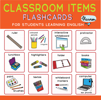 Printable Classroom Objects Flashcard