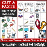 Classroom Objects Bingo Game | Cut and Paste Activities Bi
