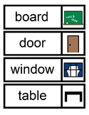 Classroom Objects Picture & Text Labels