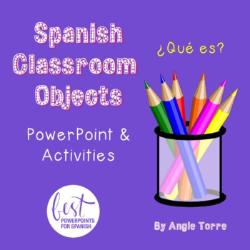 Preview of Spanish Classroom Objects PowerPoint and Interactive Notebook Activities