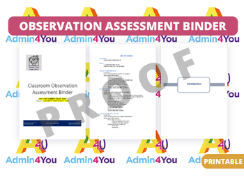 Preview of Classroom Observation Assessment Binder