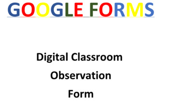 Preview of Classroom Observation Google Form
