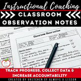 Instructional Coaching: Classroom Observation Notes [Editable]